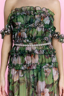 Nur Karaata silk heirloom beach dress, flowing maxi dress with elegant design, lightweight fabric perfect for seaside wear.