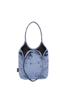 Gray GIGI shoulder bag by VIKELE STUDIO, featuring a sleek design and spacious interior, shown from a front view.