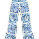 Mestiza New York Taylor cropped pants in azulejo blue, showing the lightweight fabric and relaxed fit style.