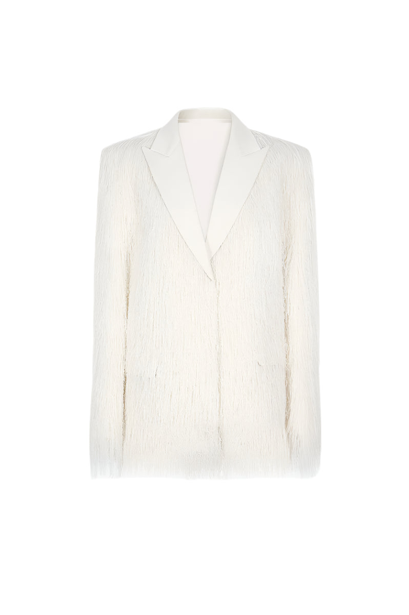 White Bailey jacket from Montsand, a stylish women's jacket featuring a sleek design and comfortable fit.