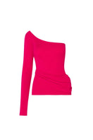 Baobab Kairi Bubblegum top, pink short-sleeve casual top with ruffled neckline, stylish and comfortable for everyday wear.