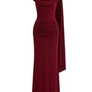 Elegant Bailey gown by Margée Atelier featuring flowing fabric and intricate detailing, perfect for formal occasions.