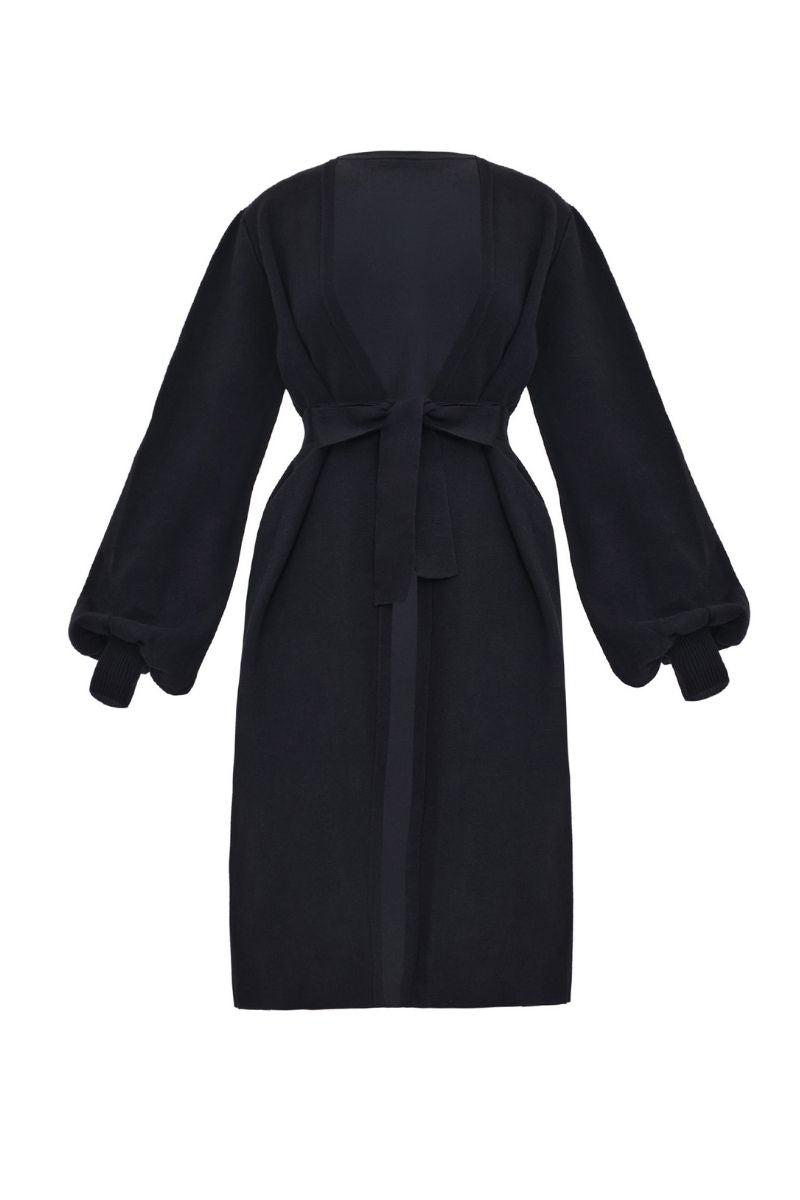 ONA KNIT CARDIGAN IN ONYX - CULT MIA