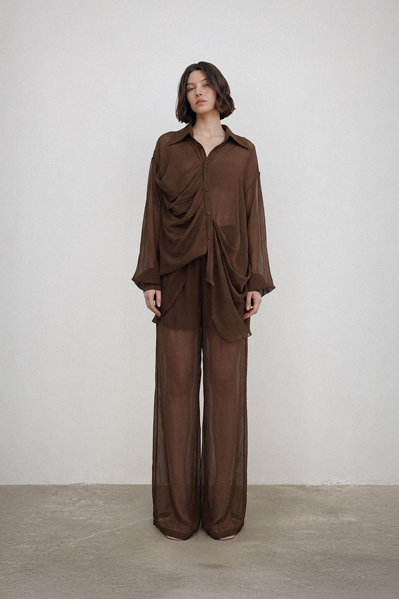 Deme By Gabriella Falcon co-ord set featuring a matching top and pants in stylish fabric, perfect for casual or chic wear.