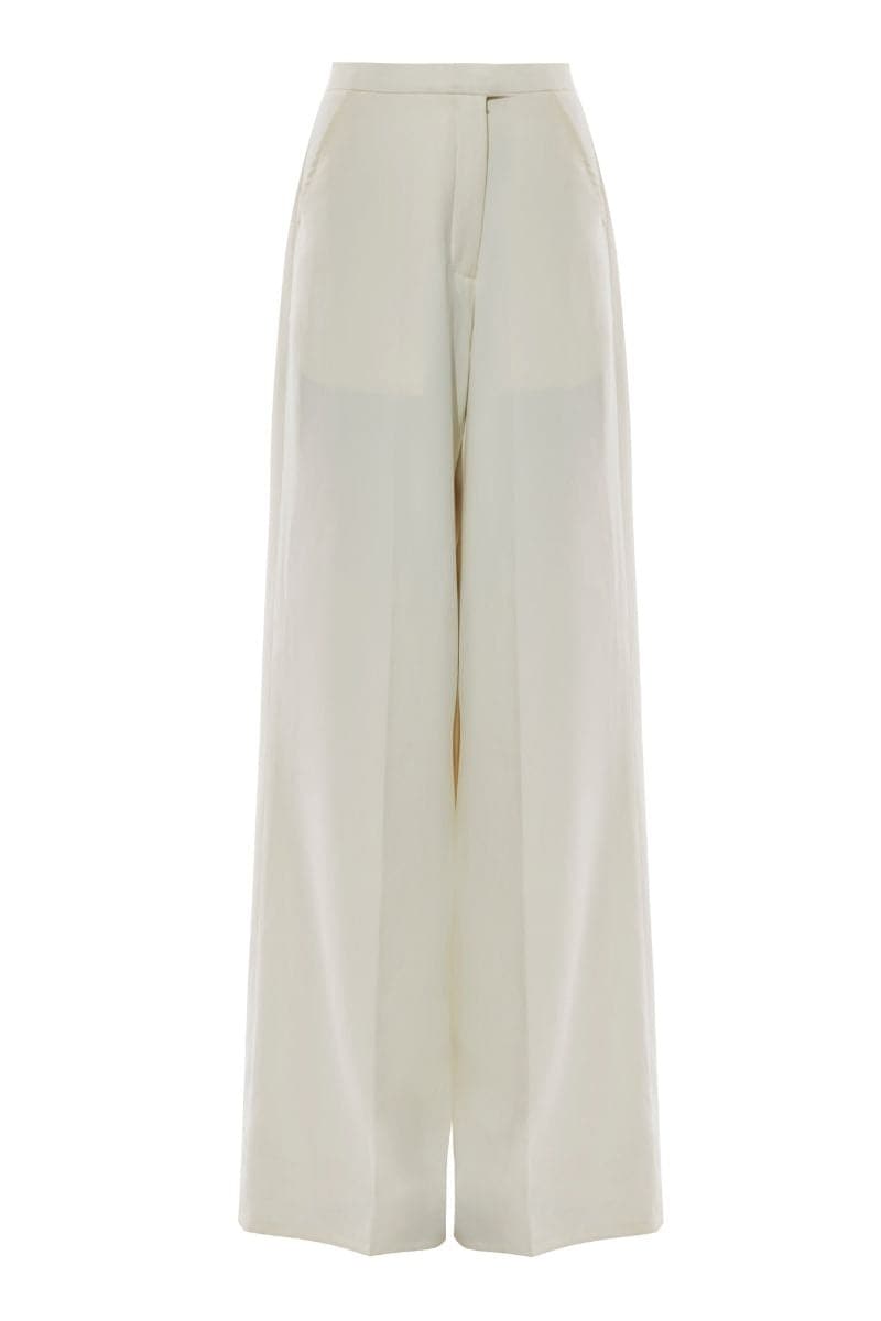 CARRIE OFF WHITE CROPPED BLAZER AND PANTS SET - CULT MIA