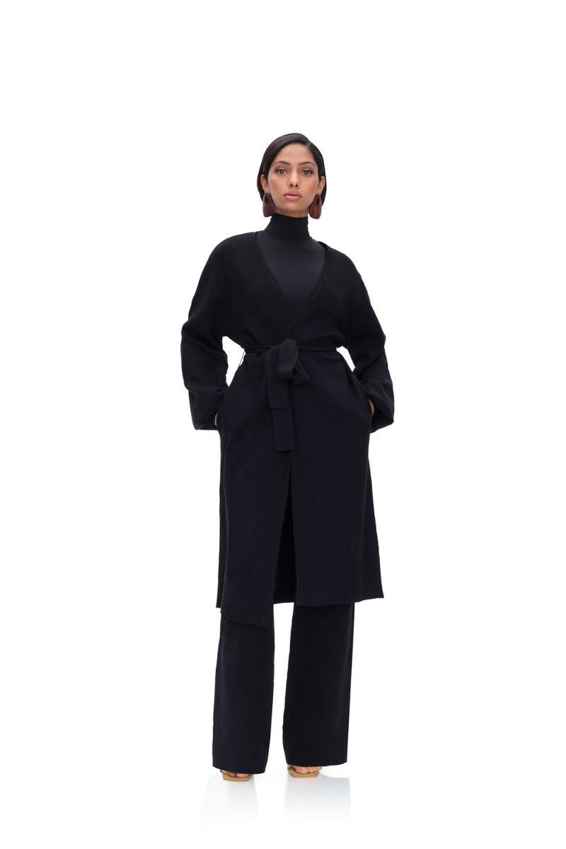 ONA KNIT CARDIGAN IN ONYX - CULT MIA
