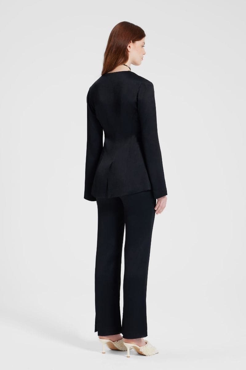 IDA BLACK HIGH-RISE PANTS - CULT MIA