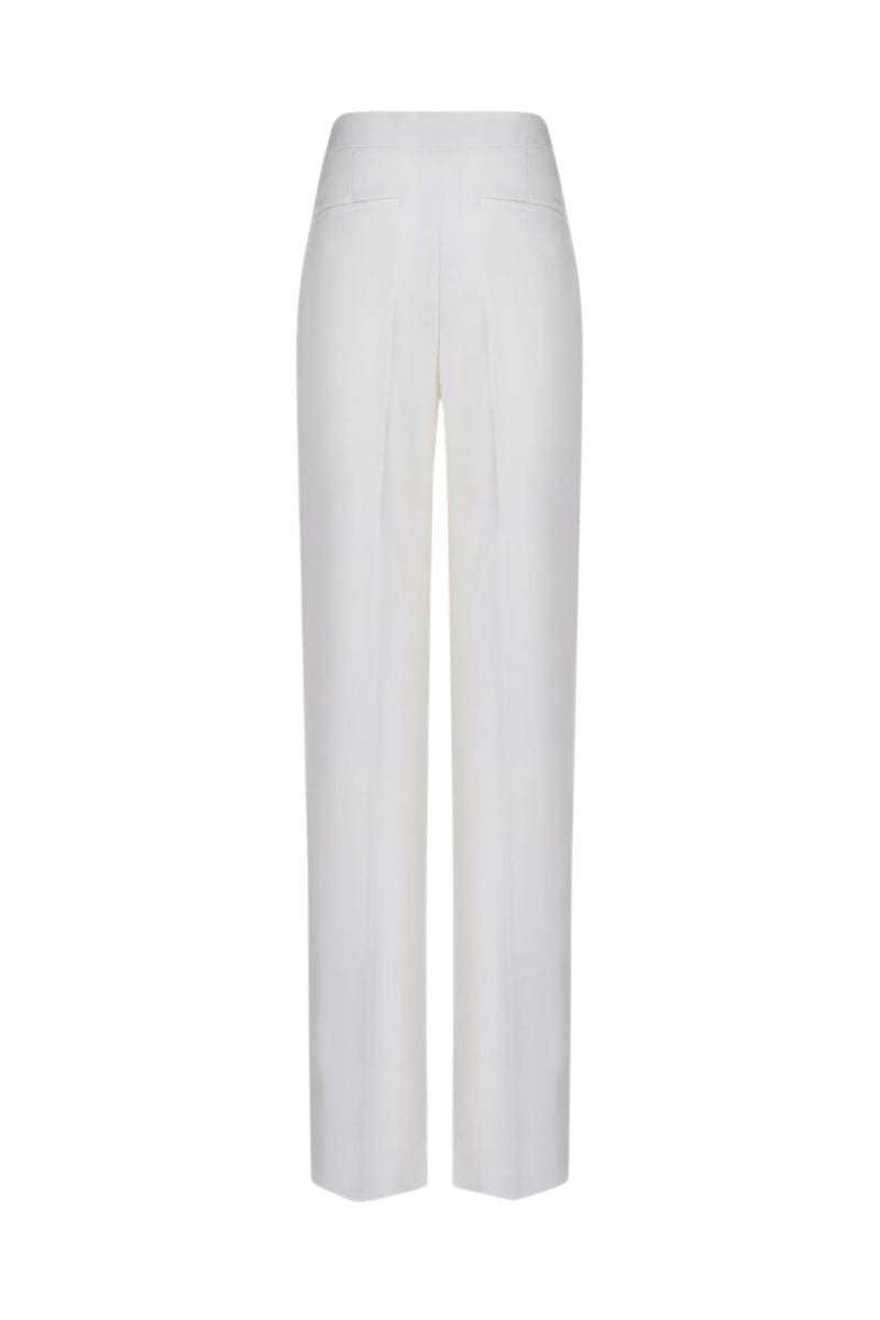 KENYA WHITE STRAIGHT WIDE LEG PANTS - CULT MIA