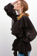 OvertheSea black blouse from Ocean of the Tenderness collection, stylish tops with a relaxed fit and soft fabric.