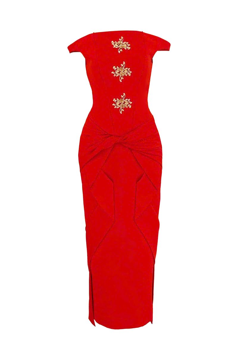 MYSTERIOUS BOW MIDI DRESS - CULT MIA
