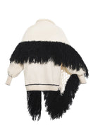 Blikvanger scarved hand-knit floral cardigan with colorful knit pattern, long sleeves, and cozy design for women.