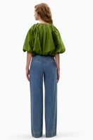 Rebecca Taylor DAX denim pants in Dax wash, shown in a casual fit with classic five-pocket style and belt loops.