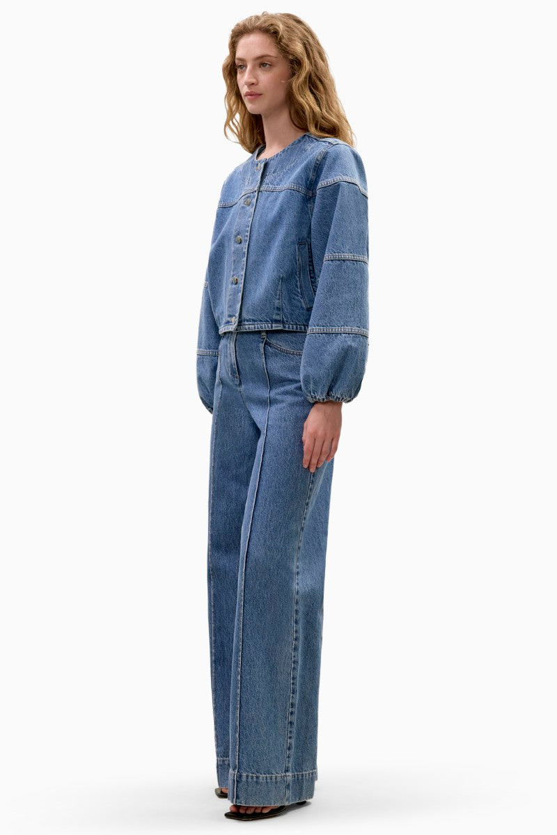 Rebecca Taylor DAX denim jacket in Dax wash, showcasing classic fit and stylish denim fabric with button details.