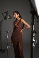 Deme by Gabriella CULT MIA X Deme maxi dress in flowing fabric with a vibrant pattern, sleeveless design, and ankle-length silhouette.