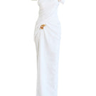 Do Long floral line maxi dress gown featuring a vibrant floral pattern and flowing fabric, perfect for elegant occasions.