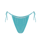 Suncillo Claudia sparkly turquoise bikini bottom with shimmering fabric and comfortable fit, designed for stylish beachwear.