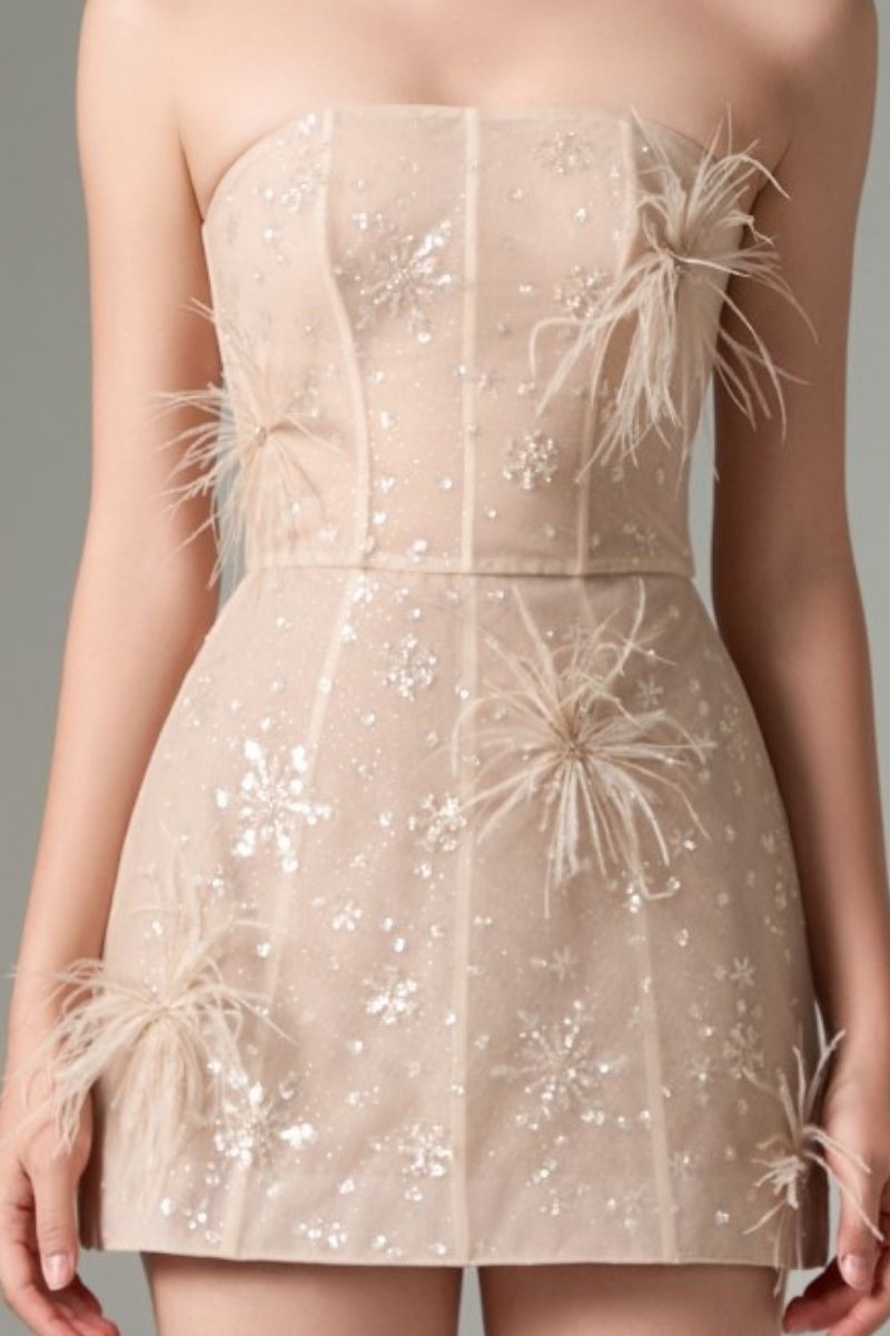 ELIF TULLE STRAPLESS DRESS - CULT MIA