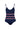 TULUM NAVY FLAG ONE-PIECE SWIMSUIT