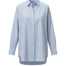 Pinstripe gathered-cuff shirt by Levia, featuring a tailored fit, classic pinstripe pattern, and stylish gathered cuffs.