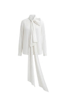 White Plan Monochrome Elegance Set co-ords featuring a stylish matching top and pants in a sleek monochrome design.