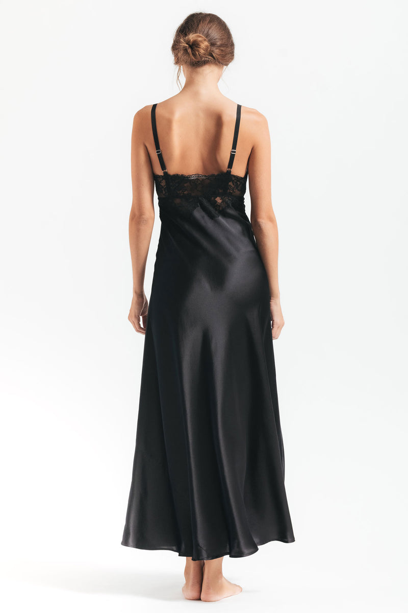 MORGAN VINTAGE LONG SILK GOWN - CULT MIA