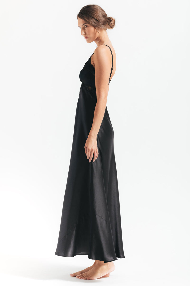 MORGAN VINTAGE LONG SILK GOWN - CULT MIA
