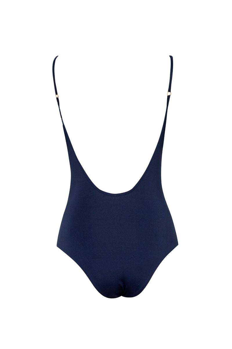 TULUM NAVY FLAG ONE-PIECE SWIMSUIT - CULT MIA