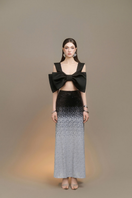 Arti Apparel Shannon midi skirt in soft fabric, featuring a flowing design and versatile length, perfect for casual or dressy looks.