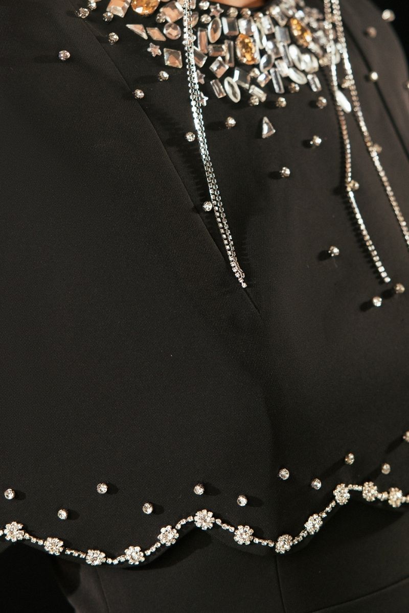 BLACK SPARKLING MAXI DRESS - CULT MIA