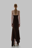 Baobab Josefina Maxi Dress in cocoa color, flowing fabric, and elegant design, perfect for summer or casual wear.