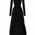 White Plan Cypher midi dress featuring a flowy silhouette and stylish design, perfect for elegant occasions.