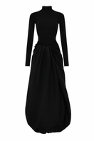 White Plan Cypher midi dress featuring a flowy silhouette and stylish design, perfect for elegant occasions.