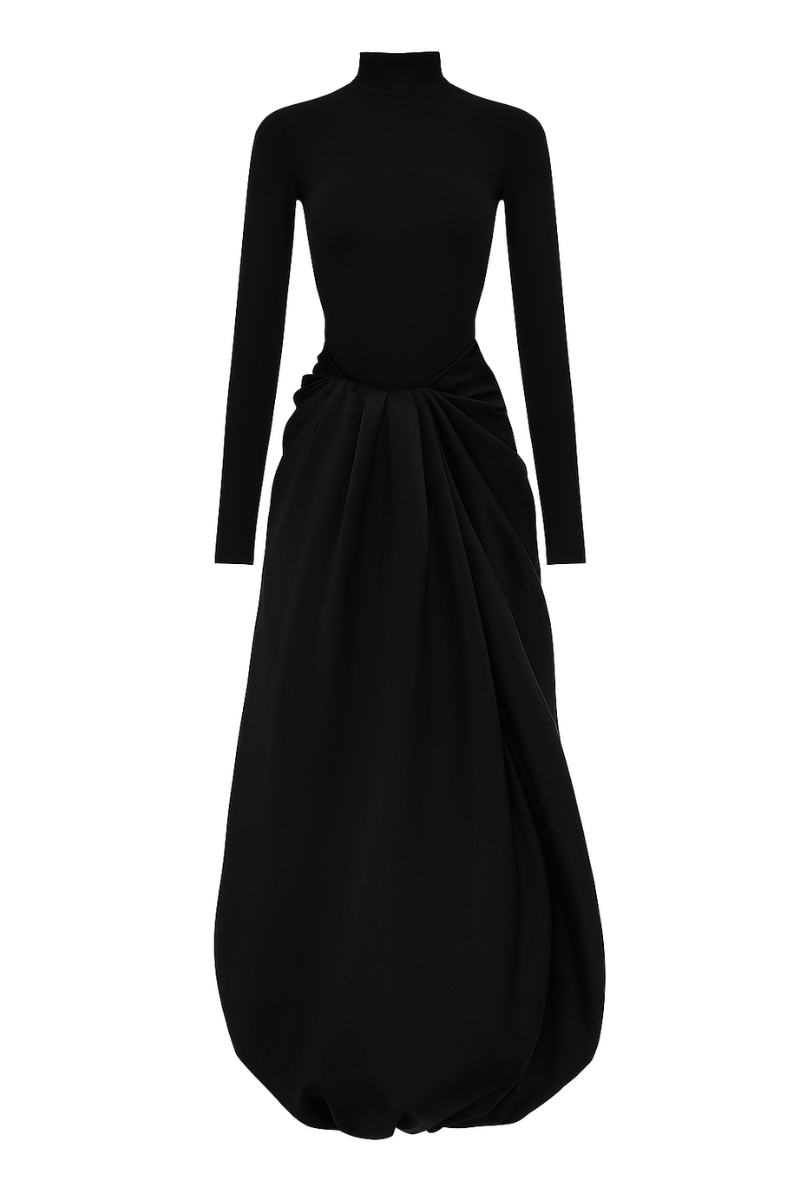White Plan Cypher midi dress featuring a flowy silhouette and stylish design, perfect for elegant occasions.