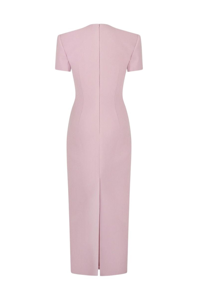 SHEFFIELD PALE PINK MIDI DRESS - CULT MIA