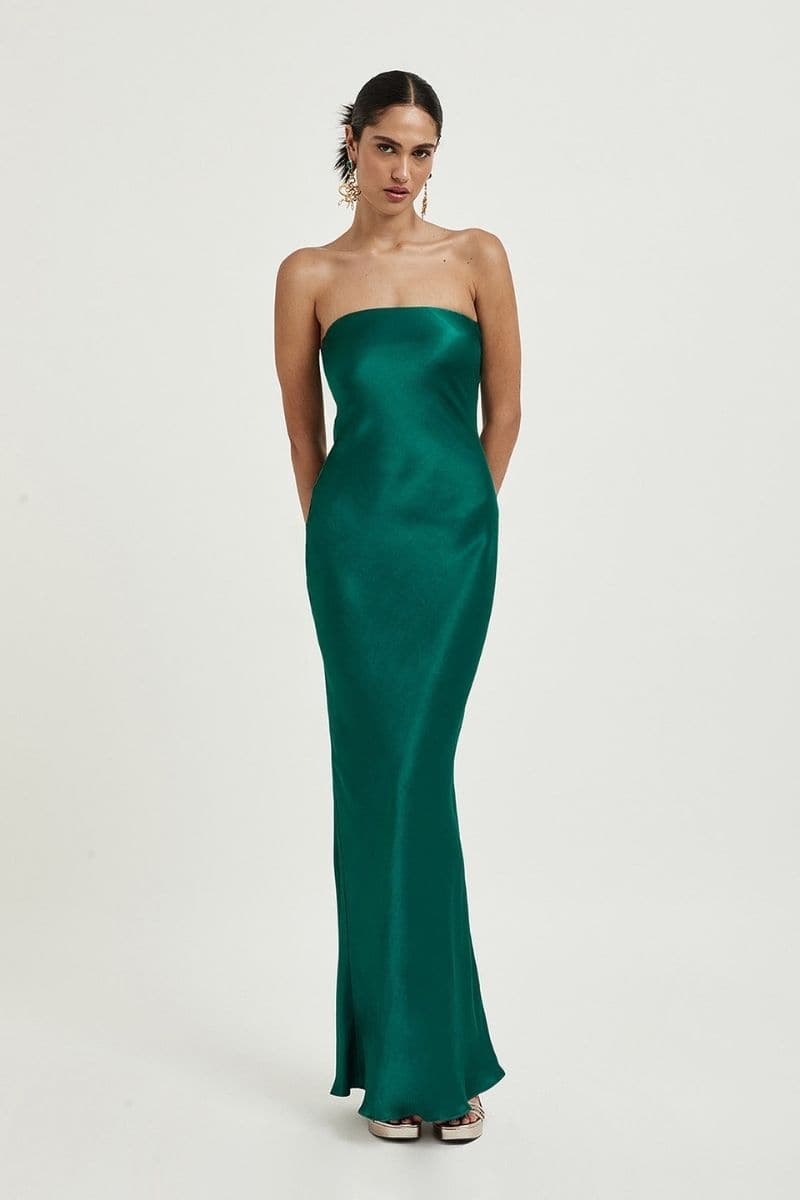 Emerald Green Strapless Dress