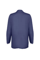 Navy love blazer by Estefania, tailored blazer with a fitted design and classic lapel, shown on a model.