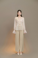 Arti Apparel SERIN TOP, stylish women's blouse in soft fabric with a relaxed fit, shown in a neutral color.