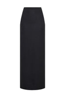 Black long pencil skirt from Lecia, a sleek maxi skirt with a fitted silhouette, displayed against a neutral background.