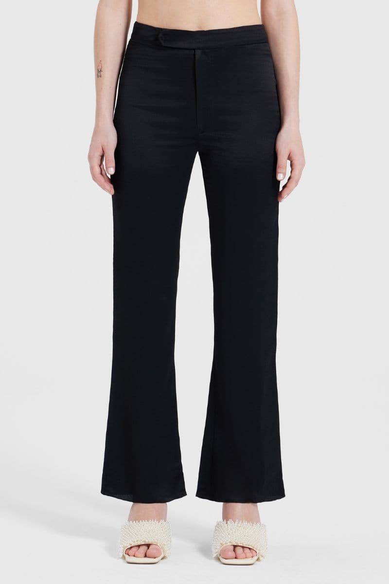 IDA BLACK HIGH-RISE PANTS - CULT MIA