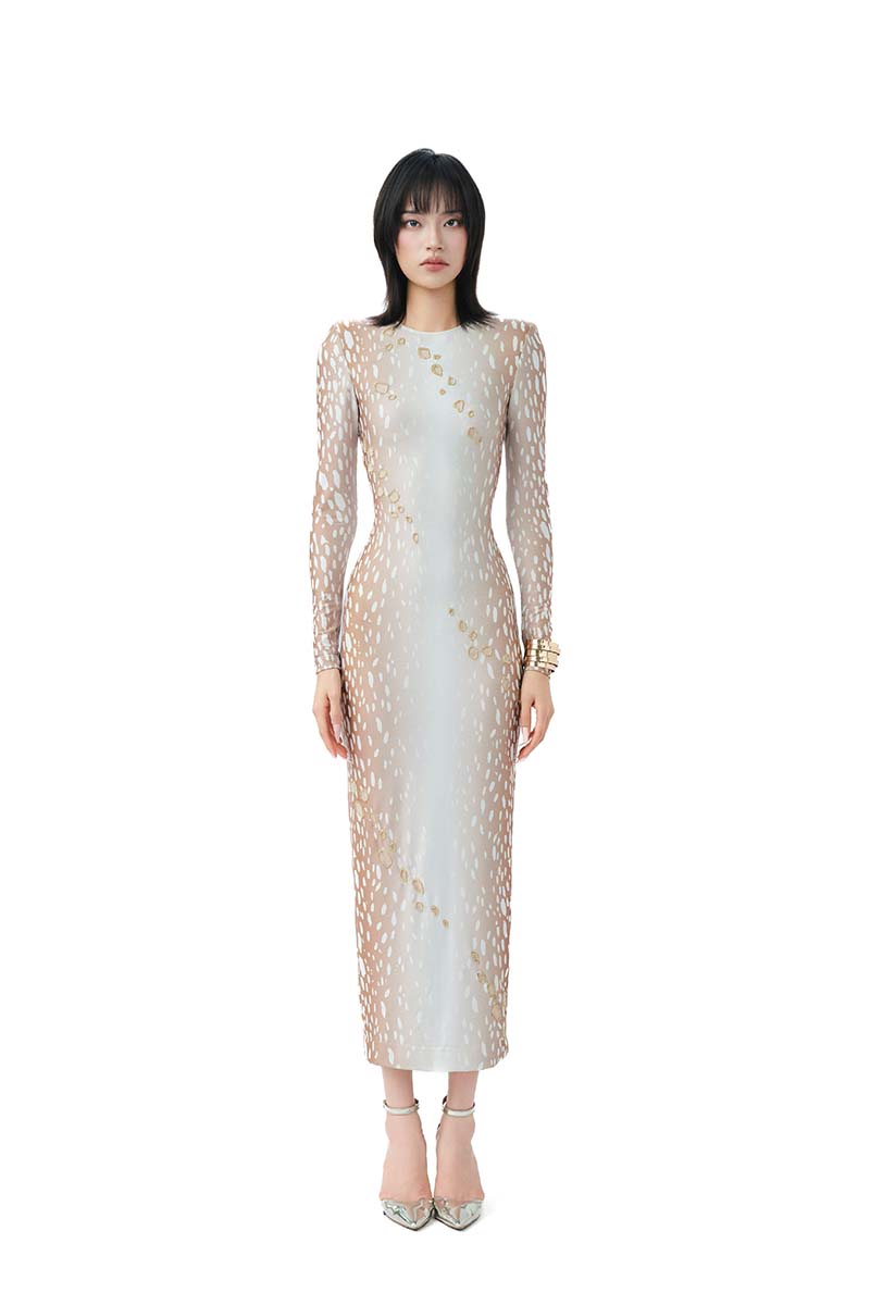 VELVET INSTINCT MIDI DRESS