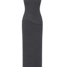 TONYY graphite flow maxi dress featuring a sleek, elegant design with flowing fabric and a comfortable fit.