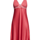 NK IMODE Melody Self-Indulge bust-support slip in cherry, elegant nightgown with lace details and adjustable straps.