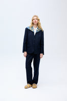 ColoReve blue check blazer from Matmazel, tailored fit with classic check pattern, stylish for formal and casual wear.