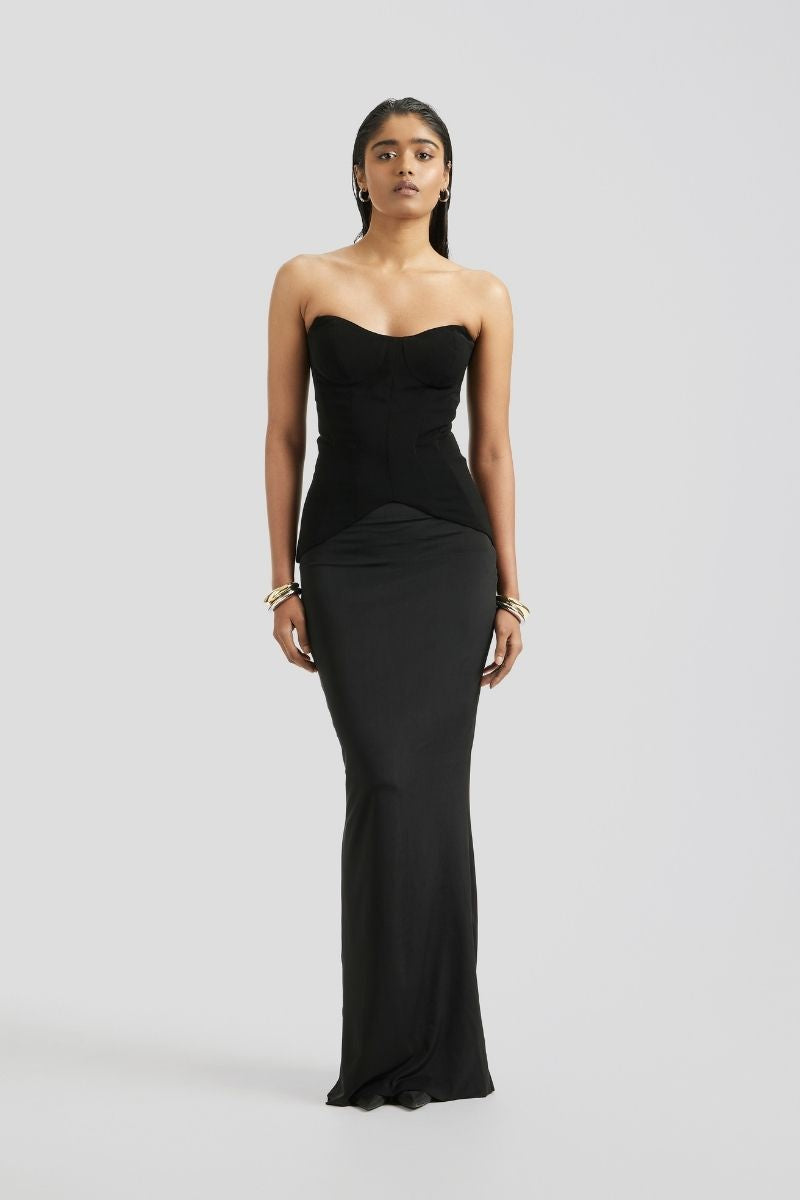 SOLEN MAXI DRESS IN BLACK - CULT MIA