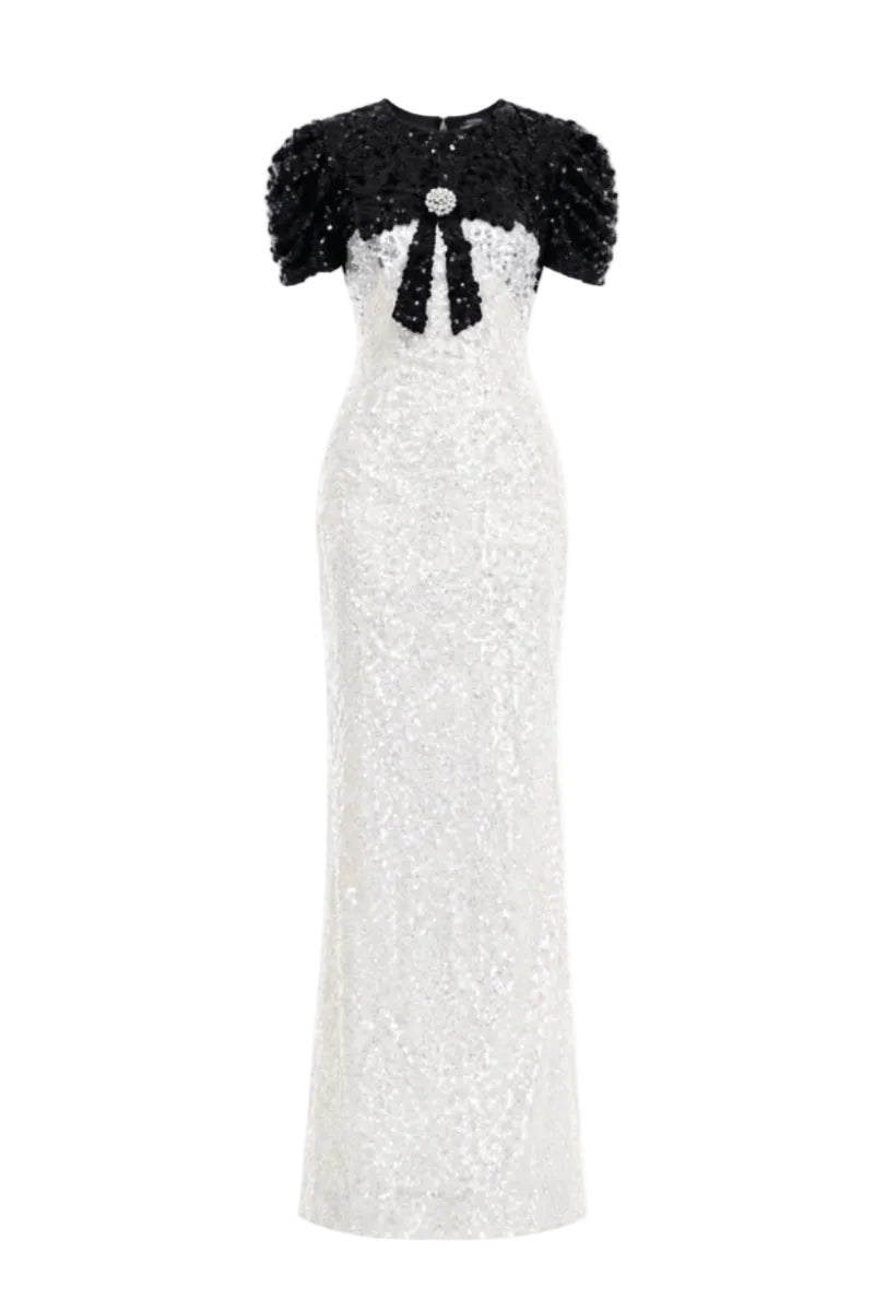 black & white designer dresses Tiffany Designs 16324