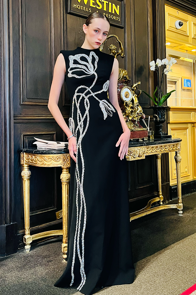 FLARED CAPE SLEEVES STRAIGHT MIDI DRESS - CULT MIA