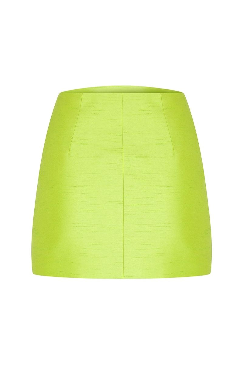 MAGNOLIA GREEN FLORAL MINI SKIRT - CULT MIA