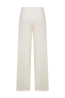 Sudi Etuz low waist straight cut pants in ecru, showing front view with clean, lightweight fabric and classic fit.