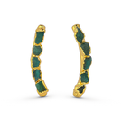 Gold 5 stones studs earrings by Fenomena featuring five sparkling gemstone accents in a classic stud design.
