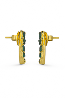 Gold 5 stones studs earrings by Fenomena, featuring five sparkling gemstone accents on classic earring posts.